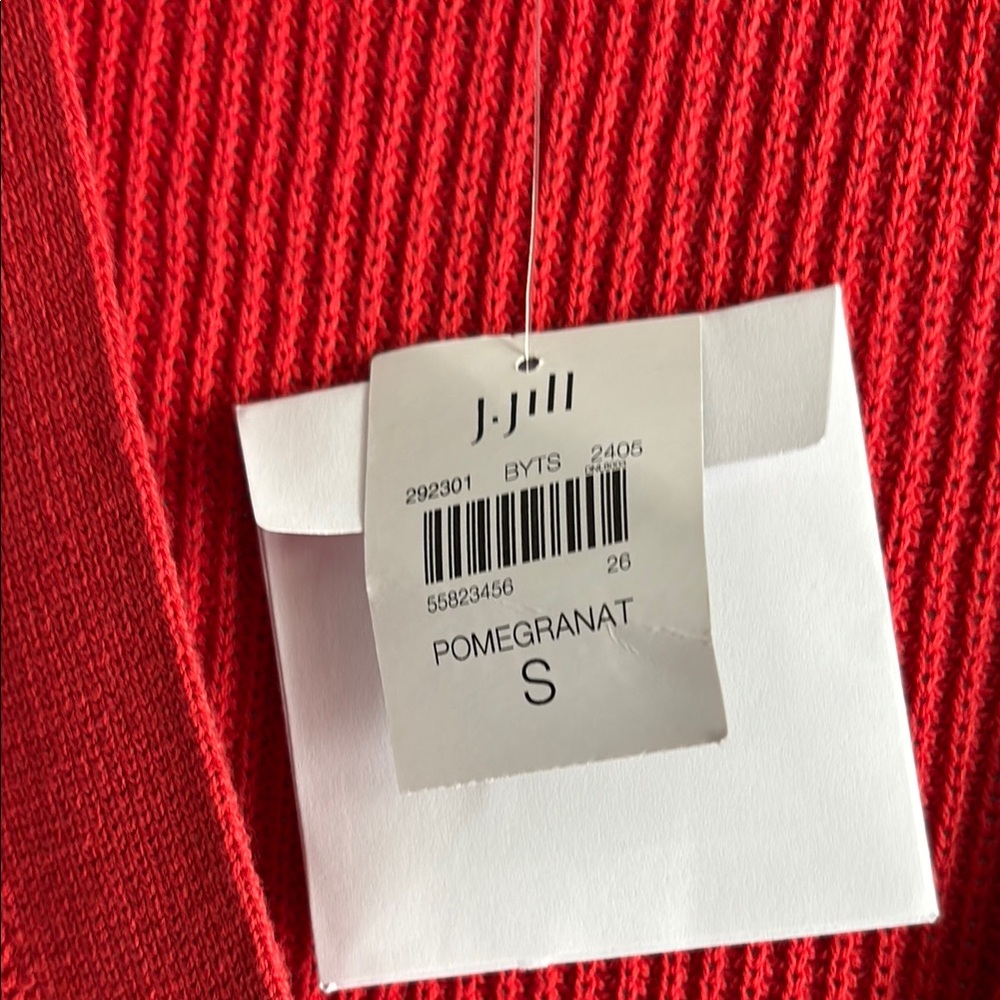 J. Jill Red Women's Cardigan Sweater, small-oversized - Picture 2 of 9